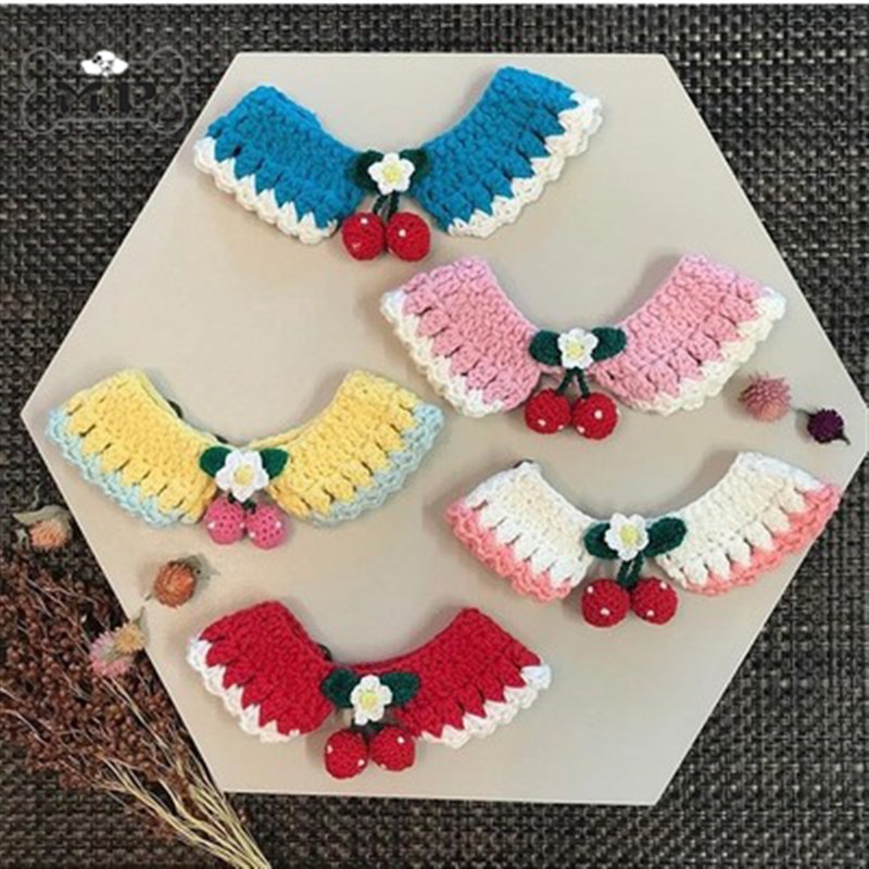 现货速发mory Pet猫狗可爱小樱桃拼色针织