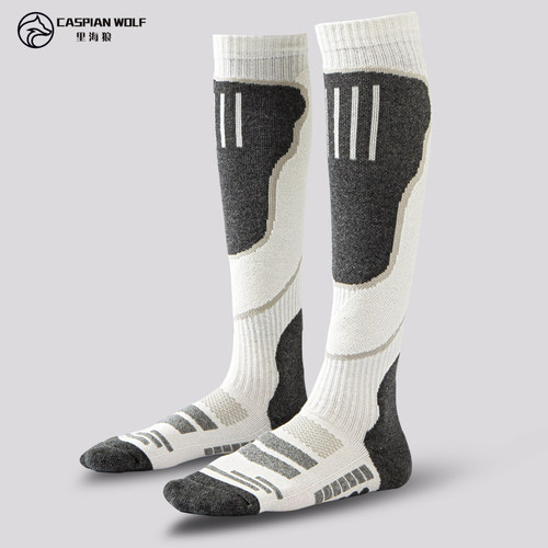 里海狼专业滑雪袜保暖户外高筒长筒男女滑雪袜子保暖登山运动袜
