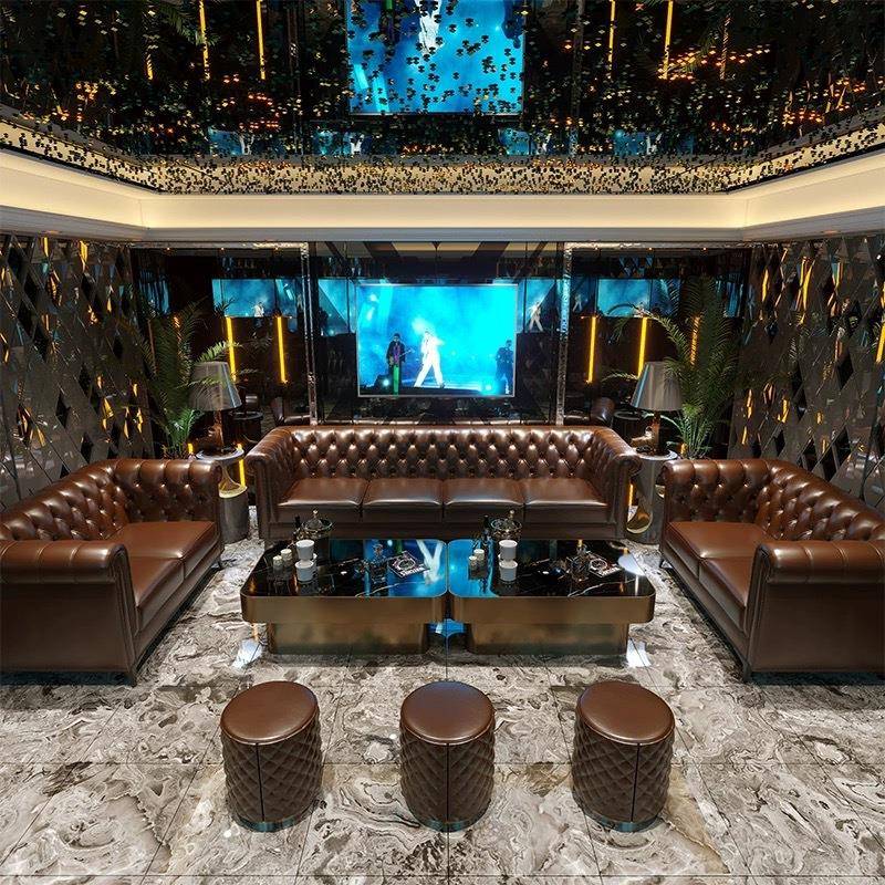 复古欧式高档酒店客厅休闲沙发咖啡厅酒吧清吧餐厅沙发U型L型组合