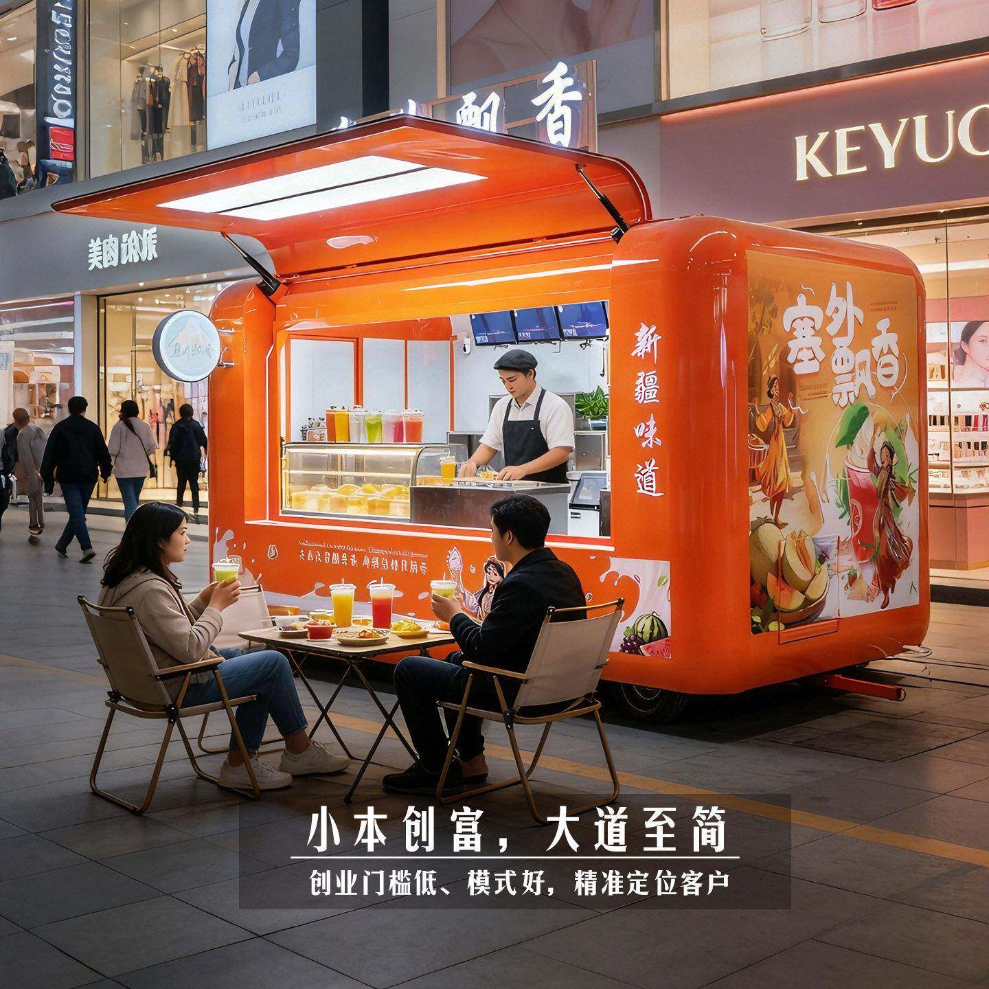 移动餐车商用多功能流动冷饮奶茶户外网红电动云仓摆摊小吃车