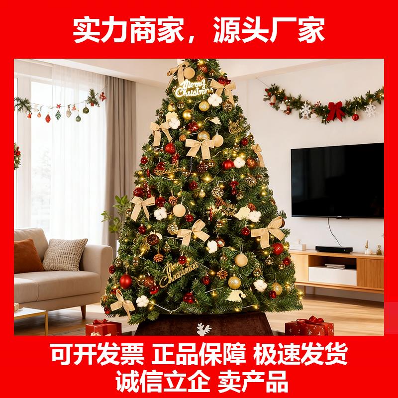 新款圣诞树高级diy家用仿真大型圣诞节装饰品创意大摆件套餐