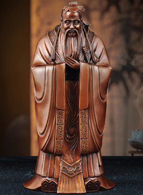 紫铜孔子摆件孔夫子像毕业纪念