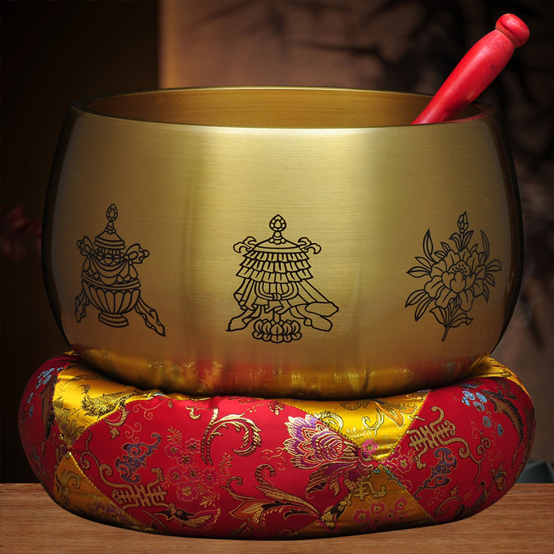 日式精品八吉祥铜罄法器引磬特大
