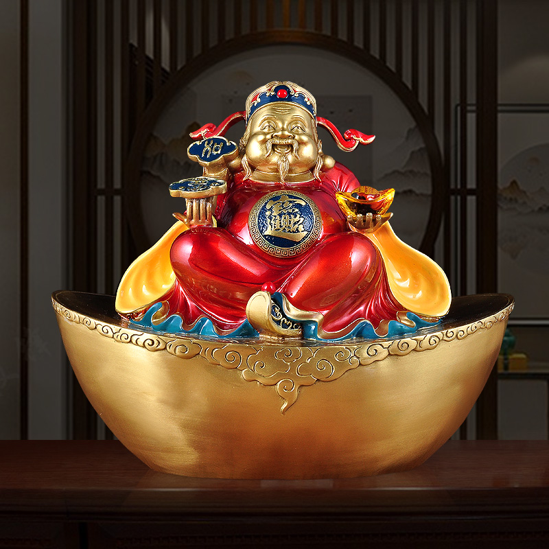 铜元宝财神爷摆件佛像招财家用供