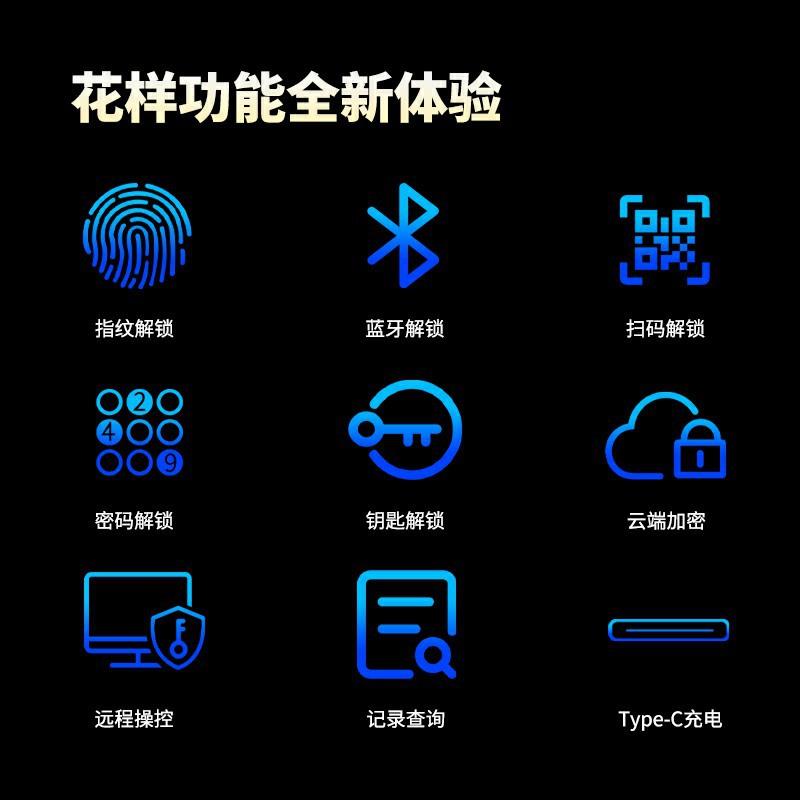 室内门指纹锁芯办公室通用电子远程密码锁合租房卧室公寓智能锁