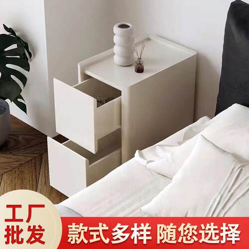油柜风床头柜小BC28型实木卧室用简约窄奶柜卧室床家边窄夹缝小柜