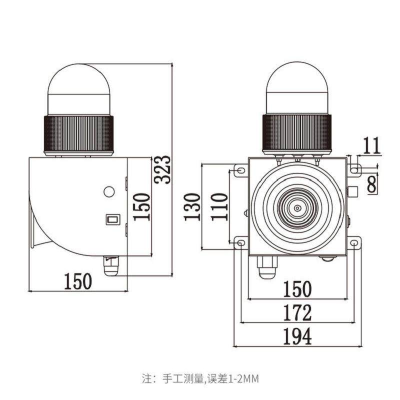 TGDD-001工业声光报TGDD-001警器电停电殖报警器养场工厂车间2断2