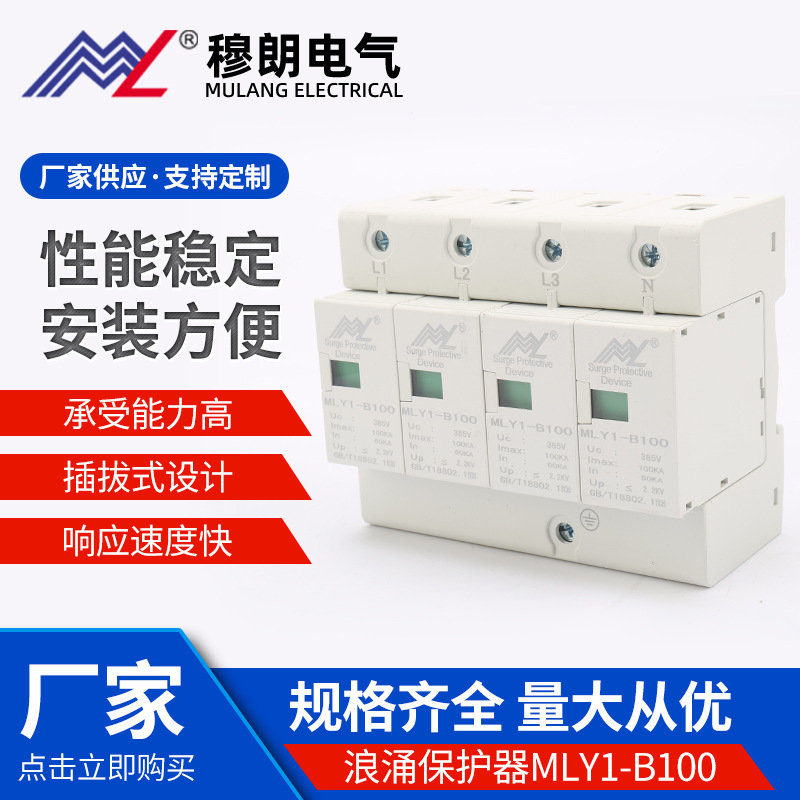 浪涌保护器MLY1-B100防雷避雷器家用开关 电涌保护器浪涌保护器