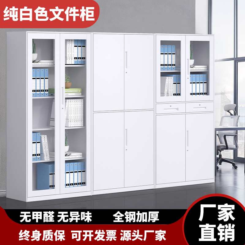 办公室纯白文件柜铁皮收纳书柜财务凭证柜档案柜资料柜会计储物柜