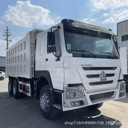 重汽豪沃6*4翻斗自卸车 矿用双桥工程车 375马力集装箱后翻车