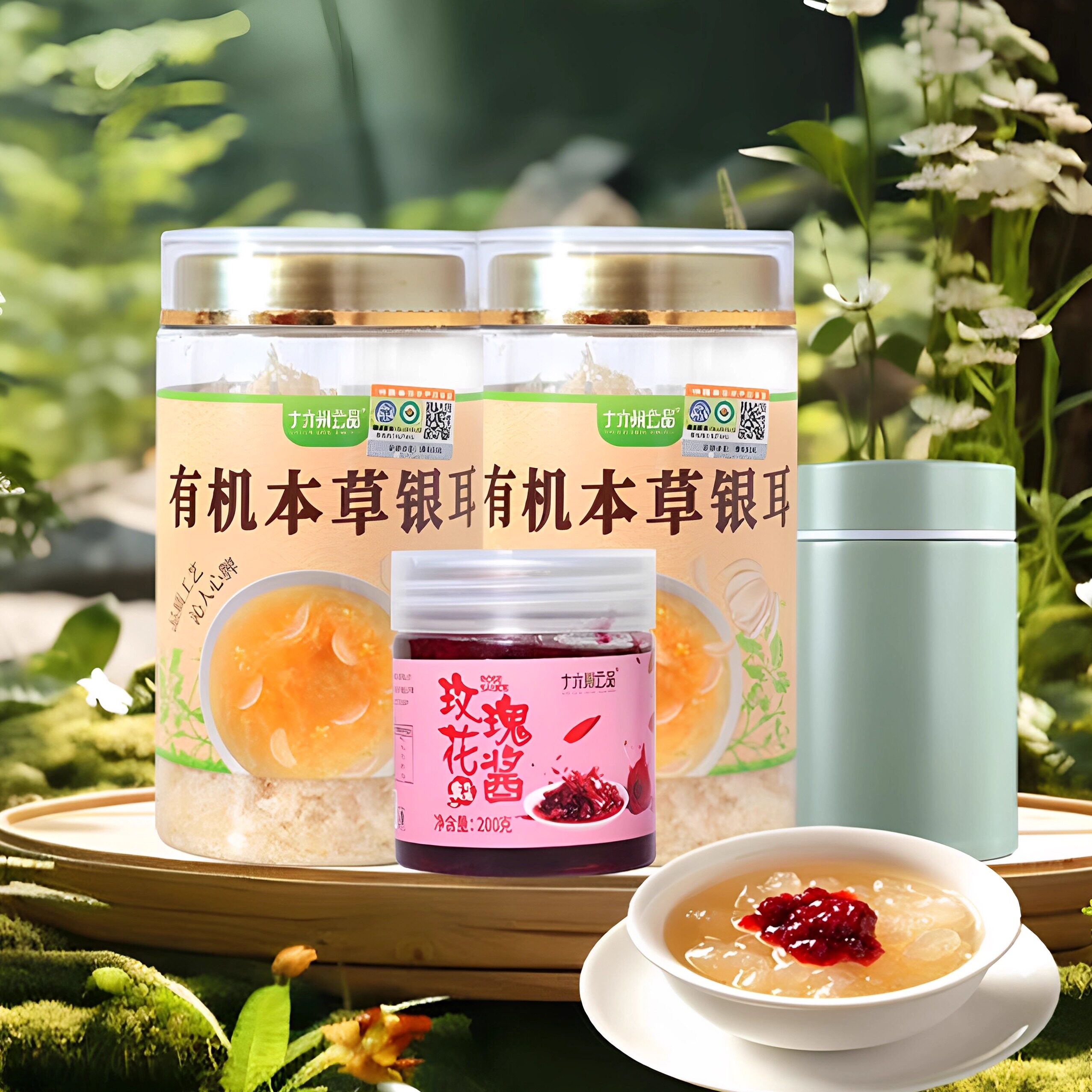 十六州云品有机本草银耳罐装干净免洗营养免煮早餐优选有机食品