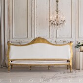 法式 雕花做旧沙发出口实木家具影楼沙发样板间 仿古金色实木沙m发