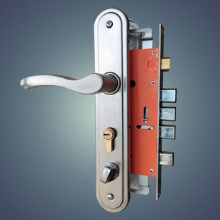 304不锈钢窄g面板防盗门葫芦孔68把手加厚老式 门锁双活木门拉手23