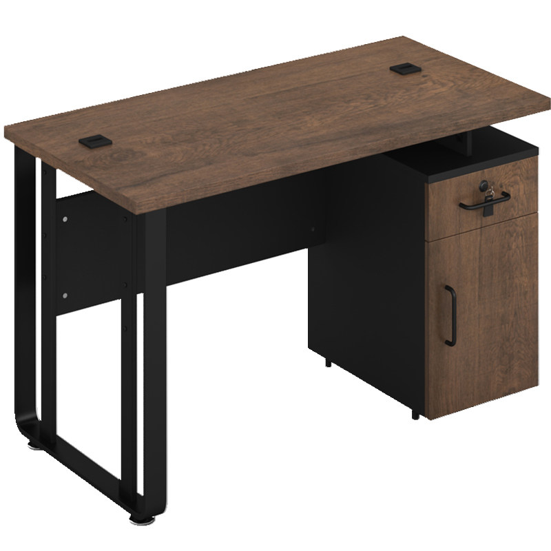 工业风写字楼单人位电脑桌办公室办工桌椅组合1.2米1.4Ym工位家具