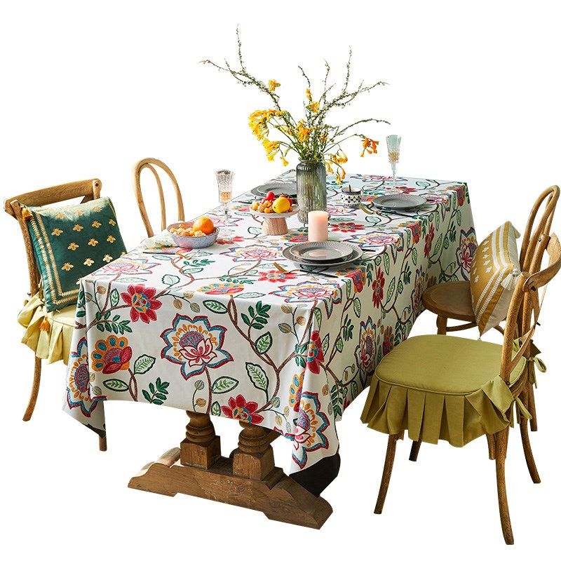 植爱幻想花园防水桌布美式田园风餐桌布茶I几台布ins圆桌餐布可擦