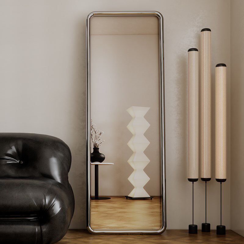 简约全身镜家用客厅靠墙不锈钢高级落G地镜女生卧室创意显瘦穿衣