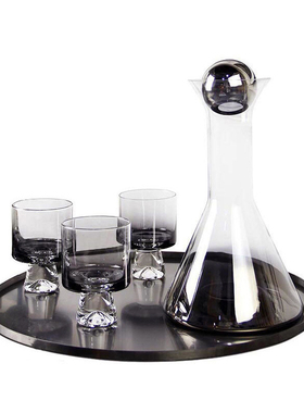 轻奢酒具套装大容量水q壶家用酒壶酒吧分酒器法式红酒杯样板房摆