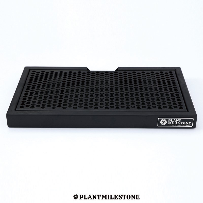 植物展示摆件潮流摆件花盆底托块根种植园艺O底座板滤水金属置物