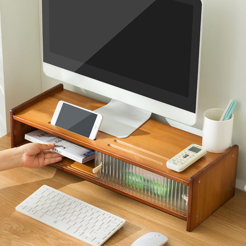 台式电脑屏幕显示器增高架置物支架子抬垫高托底S座办公室桌面收