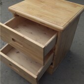 佳妍家居柏木家具纯柏木床头柜原木全实木床S头柜灯柜整装 发货