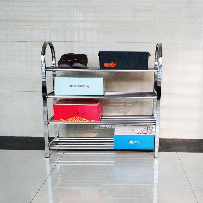 不锈钢鞋架多层特价304加厚加固简易家用L浴室客厅宿舍收纳鞋架子