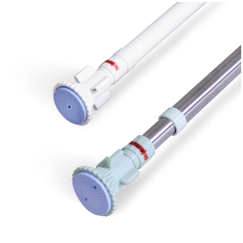 动动手新品加强型浴n帘杆伸缩杆浴室窗帘杆免打孔卫生间晾衣拉伸