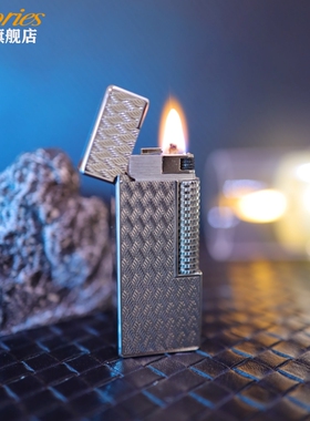 calories卡路窄机小巧煤油侧划黄铜打火机充气打火机[微瑕捡漏]