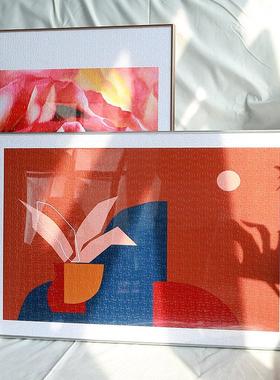 拼图框1000片定做5075拼图框架5002000片画框裱框铝合金相框定制