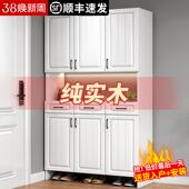 2024爆款 实木鞋 柜家用门口入户门玄关柜一体新款 室内大容量收纳柜