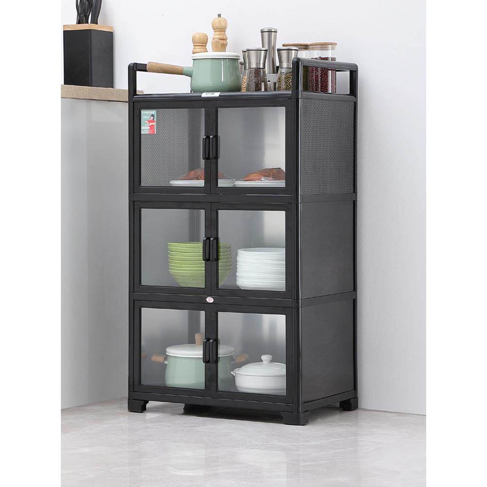 厨房置物架落地橱柜碗柜铝合金储物柜阳台杂物收纳柜微波炉餐边柜,住宅家具,餐边柜,淘宝优惠券,粉丝福利购,淘宝优惠卷