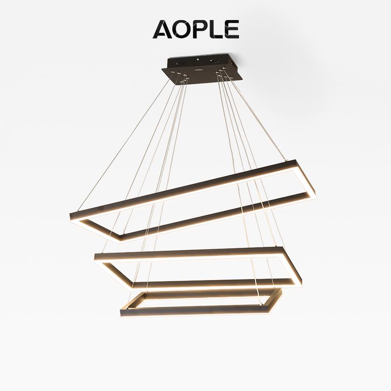 别墅复式楼中空跃层大吊灯挑空现代简约楼中楼loft公寓方形客厅灯