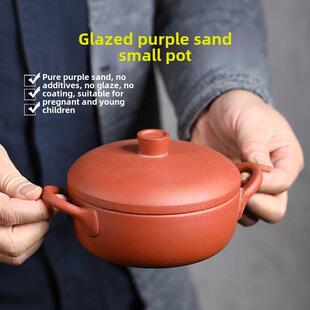 迷你砂锅牛奶锅家用燃气浅锅干烧陶瓷特小单人明火炖锅