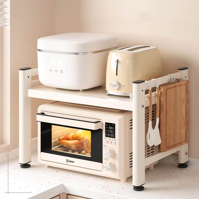 厨房微波炉架置物架多功能多层架子烤箱收纳层架家用台面支架双层