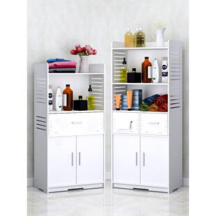 雅刻丽卫生间储物柜浴室置物架落地多层收纳柜防水厕所边柜整理架