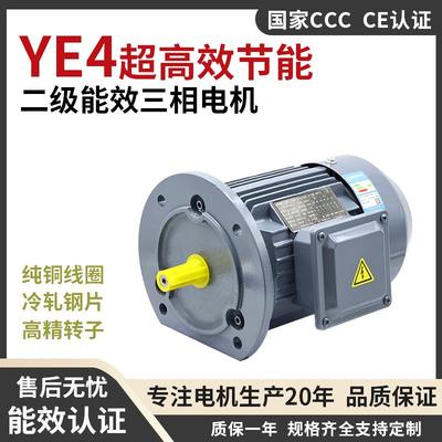 YE4高效节能电机二级能效电机0.75KW-90KWYE5一级能效三相电机