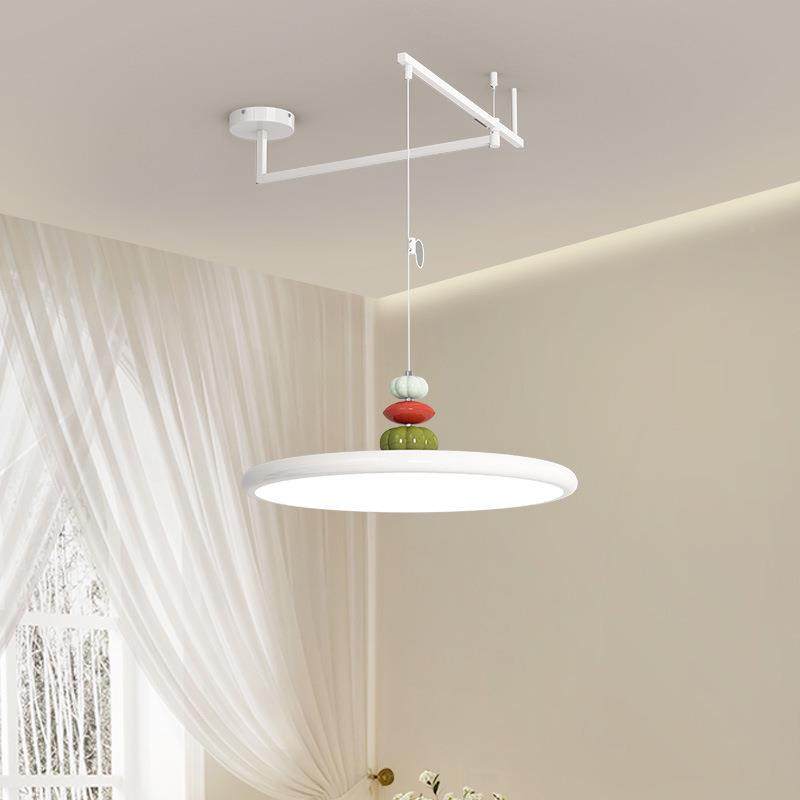 餐代厅吊灯奶油风飞碟吧台摇臂全吊灯现饭简约光谱护眼法式厅无品,电子/电工,接线端子,淘宝优惠券,粉丝福利购,淘宝优惠卷