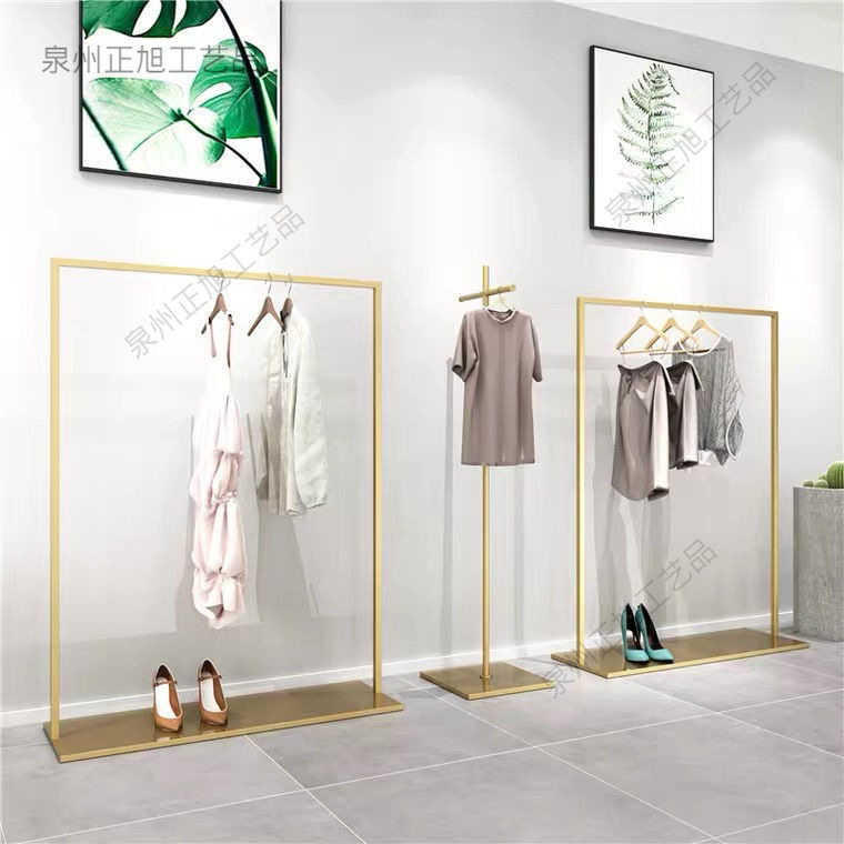 服装店展示架衣架落地侧挂陈列架挂衣服的架子简约现代货架铁艺