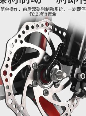 新JOT款2车叠自行便携折20寸2男女式成人减震变速碟刹免安装单车