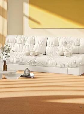 奶云朵沙发新款现代简约GTG油风小户出型宿双三人位租房公寓民网