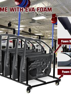 引擎盖具机盖车摆放车存储移动推汽QME车维修工架车门玻璃门搬运