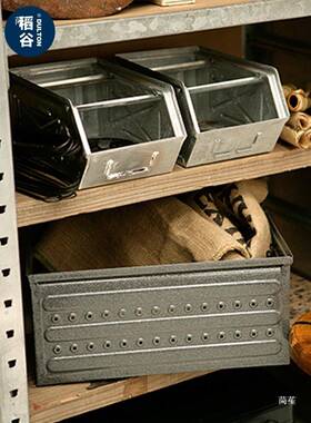 DULTO6N金属收纳箱TQU户L外家用整理箱工业风工1具箱加大