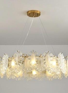 客法式轻奢水T-D2083晶LED厅创意环房间灯馨奶油风客厅餐温厅卧室