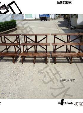 防绿腐木实木架阳台置物架三层BRB阶梯花花架多层花架麦子多肉萝