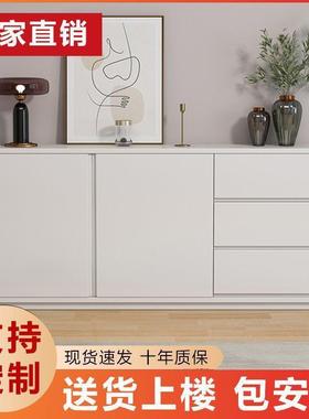 极rM2KkeEp简边柜靠代简约实木酒柜墙茶水柜黑色储物柜客户餐卧现