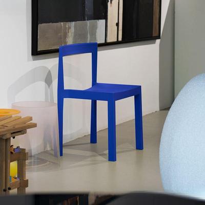 无品牌/休闲莫比乌椅网红餐椅多巴胺设料计师款单斯人可叠靠背椅