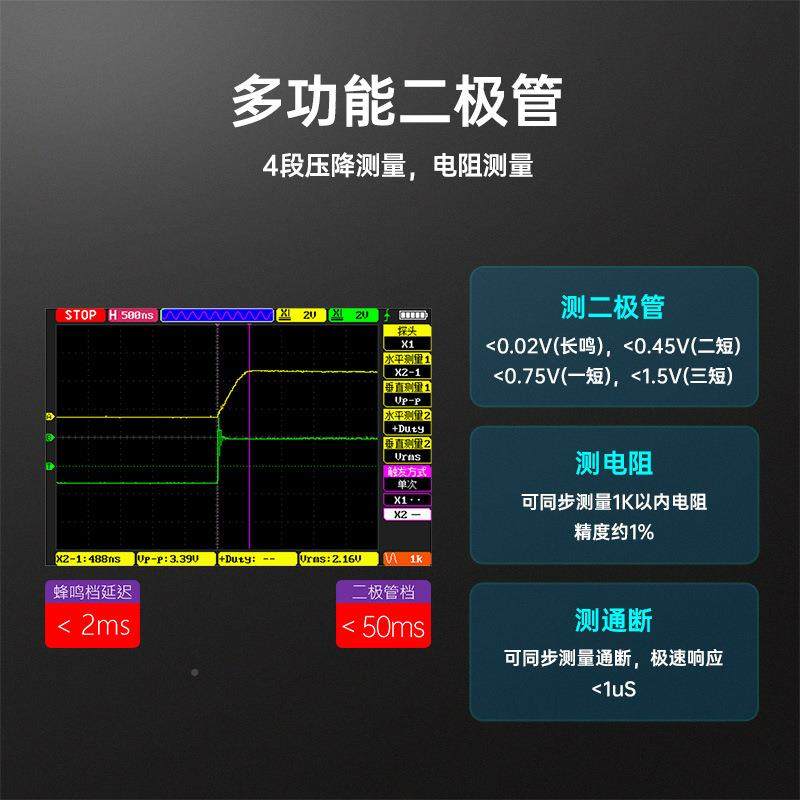 正点原子D4M0ZVH数字用表万4示位半波器信号发生器三合一手持便携