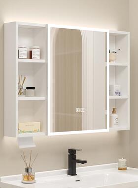 太空铝智浴室镜能柜美妆收纳物带灯55595除雾置防潮架卫生间挂墙