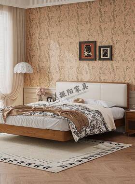 实木床全榻型米悬浮箱体床无床头气压储物收纳QAP小户地台床软榻