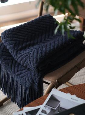 搭巾新款加长床尾QWT巾毯盖美毛式复沙古发巾毯现货