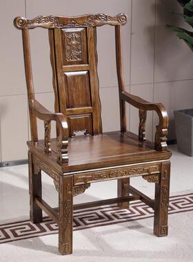 实木圈新中式围椅喝家茶楼用饭店茶酒店茶桌餐椅主椅人86293椅古